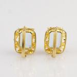 Zlaté náušnice s akvamaríny Zlaté náušnice s akvamaríny