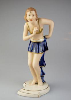 Art deco soška tanečnice - Royal Dux Art deco soška tanečnice - Royal Dux