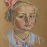 Ondráček R. : Portrét dívky, dat. 1939 Ondráček R. : Portrét dívky, dat. 1939