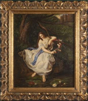 61. Dívka s věncem květů v potoce 61. Dívka s věncem květů v potoce