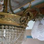 Lustr mosaz+broušené sklo Lustr mosaz+broušené sklo