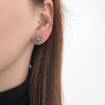 Smaragdové náušnice s diamanty Smaragdové náušnice s diamanty