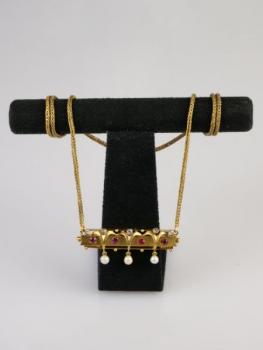 Zlatý secesní kolier Zlatý secesní kolier