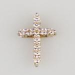 Zlatý křížek s diamanty Zlatý křížek s diamanty