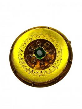 Zlatá brož ve florálním stylu Zlatá brož ve florálním stylu