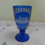 Modrý lázeňský Pohár Teplitz Teplice Modrý lázeňský Pohár Teplitz Teplice