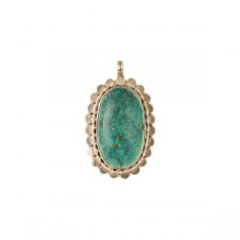 Dominantní přívěsek s velkým přírodním tyrkysem Dominantní přívěsek s velkým přírodním tyrkysem