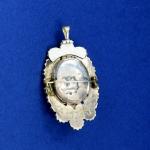 Granátová brož - závěs, Čechy, 1890 Granátová brož - závěs, Čechy, 1890