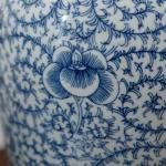 Čínské párové zásobnice s víky, kobaltová podglazu Čínské párové zásobnice s víky, kobaltová podglazu