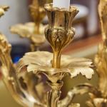 Luxusní mosazné svícny v rokokovém stylu. 79 cm Luxusní mosazné svícny v rokokovém stylu. 79 cm