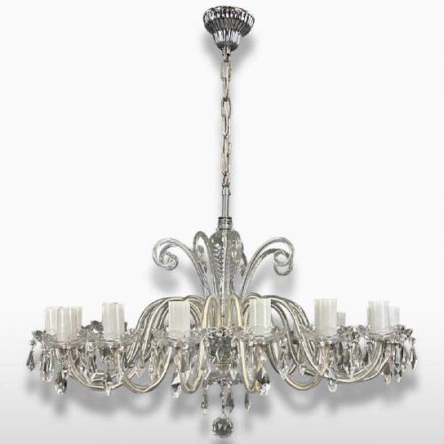 Skleněný lustr, křišťál, Čechy 1920 Skleněný lustr, křišťál, Čechy 1920