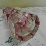 Autorská fialová broušená váza Autorská fialová broušená váza