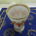 Alabastrová sklenice na nožce Alabastrová sklenice na nožce