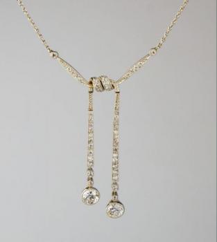 Platinový koliér s diamanty Platinový koliér s diamanty