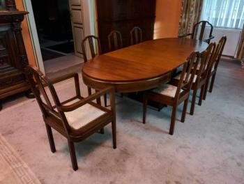 Jídení stůl a set židlí Art Deco Jídení stůl a set židlí Art Deco