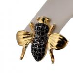 STŘÍBRNÉ  NÁUŠNICE ”VČELIČKY” S BROUŠENÝMI ONYXY STŘÍBRNÉ  NÁUŠNICE ”VČELIČKY” S BROUŠENÝMI ONYXY