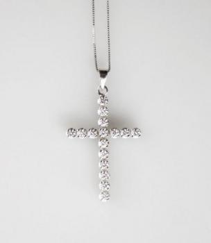 Zlatý křížek s diamanty Zlatý křížek s diamanty