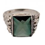 STŘÍBRNÝ PÁNSKÝ PRSTEN SE ZELENÝM TURMALÍNEM STŘÍBRNÝ PÁNSKÝ PRSTEN SE ZELENÝM TURMALÍNEM