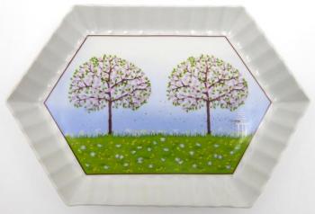 Miska s kvetoucími sakurami - Royal Dux Miska s kvetoucími sakurami - Royal Dux