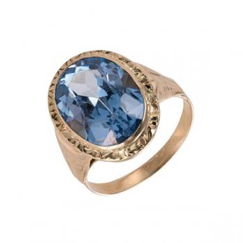 Prsten ze žlutého zlata s topazem Prsten ze žlutého zlata s topazem
