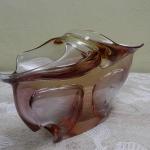 Autorský skleněný objekt, hutně tvarované sklo Autorský skleněný objekt, hutně tvarované sklo