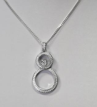 Stříbrný přívěsek - autorský s pohyblivým zirkonem Stříbrný přívěsek - autorský s pohyblivým zirkonem