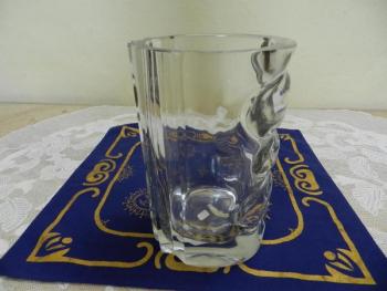 Masivní autorská váza z čirého skla - Čechy Masivní autorská váza z čirého skla - Čechy