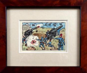 Turečtí dělostřelci bránící pobřežní pevnost Turečtí dělostřelci bránící pobřežní pevnost