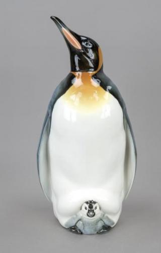 Hutschenreuther, Velký tučňák císařský s mládětem Hutschenreuther, Velký tučňák císařský s mládětem