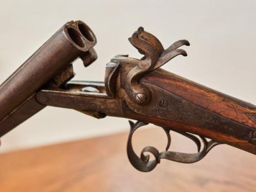 Bernard perkusní brokovnice, originál 19. století Bernard perkusní brokovnice, originál 19. století