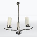 Chromový lustr Art-Deco, 1930s Chromový lustr Art-Deco, 1930s