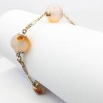 Zlatý náramek s acháty Zlatý náramek s acháty