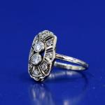 Au 585/1000/ 2,10 g, brilliant cut diamonds 2 x 0,10 ct Au 585/1000/ 2,10 g, brilliant cut diamonds 2 x 0,10 ct