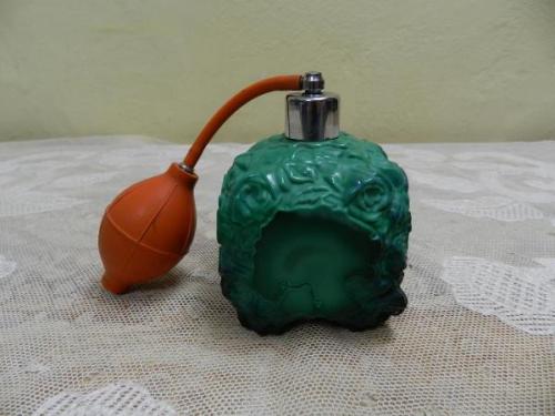 Art deco flakon, malachit jade - Schlevogt Art deco flakon, malachit jade - Schlevogt