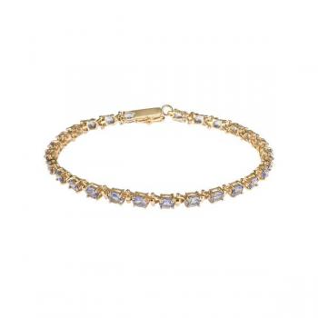 Zlatý náramek s přírodními tanzanity Zlatý náramek s přírodními tanzanity