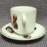 Šálek s podšálkem, dětský motiv II., zn. Victoria  Šálek s podšálkem, dětský motiv II., zn. Victoria