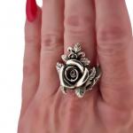 STŘÍBRNÝ STAROŽITNÝ PRSTEN - RŮŽE STŘÍBRNÝ STAROŽITNÝ PRSTEN - RŮŽE