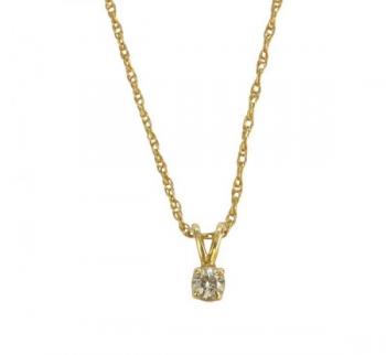 Zlatý řetízek s briliantovým příveškem Zlatý řetízek s briliantovým příveškem