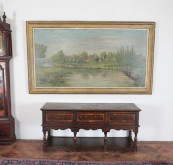 Velký obraz - výhled na vesnici. Sign. 232 X 132 c Velký obraz - výhled na vesnici. Sign. 232 X 132 c