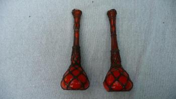 Párové skleněné vázy  Párové skleněné vázy