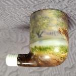 Porcelánová dýmka č.4 - Myslivecký motiv  Porcelánová dýmka č.4 - Myslivecký motiv