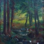 Karel Rampl - Lesní zákoutí s bystřinou Karel Rampl - Lesní zákoutí s bystřinou