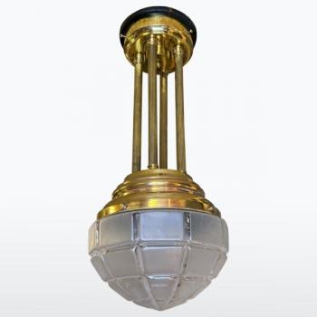 Secesní mosazný lustr Secesní mosazný lustr