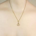 Zlatý secesní náhrdelník s diamantky Zlatý secesní náhrdelník s diamantky