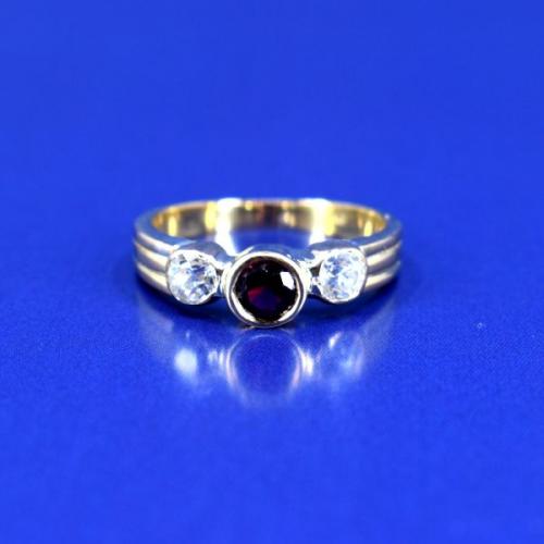 Au 750/1000/ 3,85 g, rubín, brilianty Au 750/1000/ 3,85 g, rubín, brilianty