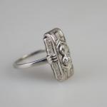 Art deco zlatý prsten s diamanty Art deco zlatý prsten s diamanty