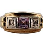 ZLATÝ PRSTEN ART DECO S AMETYSTEM A DIAMANTY ZLATÝ PRSTEN ART DECO S AMETYSTEM A DIAMANTY