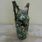 Secesní ručně malovaná váza, majolika Secesní ručně malovaná váza, majolika