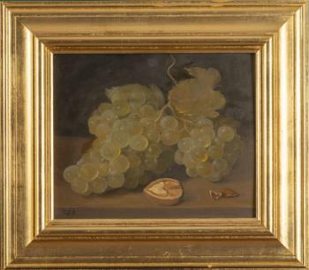 210. Zátiší se zeleným hroznem a ořechem 210. Zátiší se zeleným hroznem a ořechem