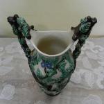 Secesní ručně malovaná váza, majolika Secesní ručně malovaná váza, majolika